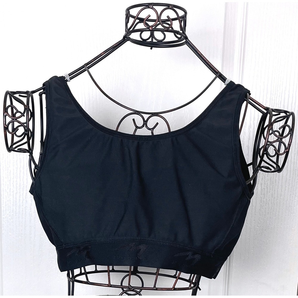 Black Scoop Neck Sports Bra